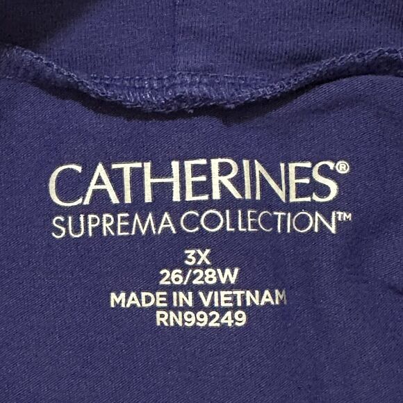 Catherines Suprema Collection Shirt Women 3X Blue‎ Turtleneck Long Sleeve F61 - Picture 7 of 12